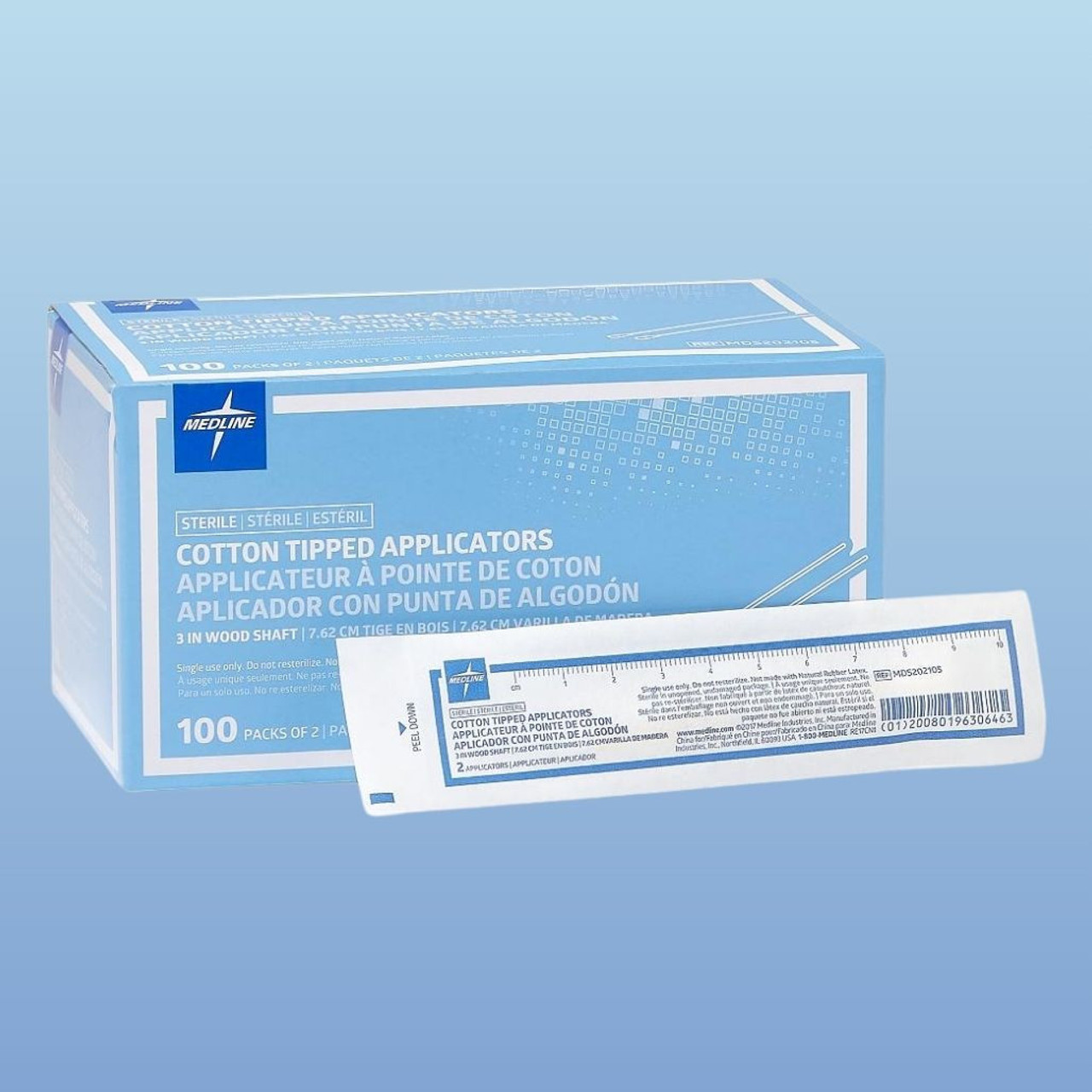 medline sterile cotton tipped applicators