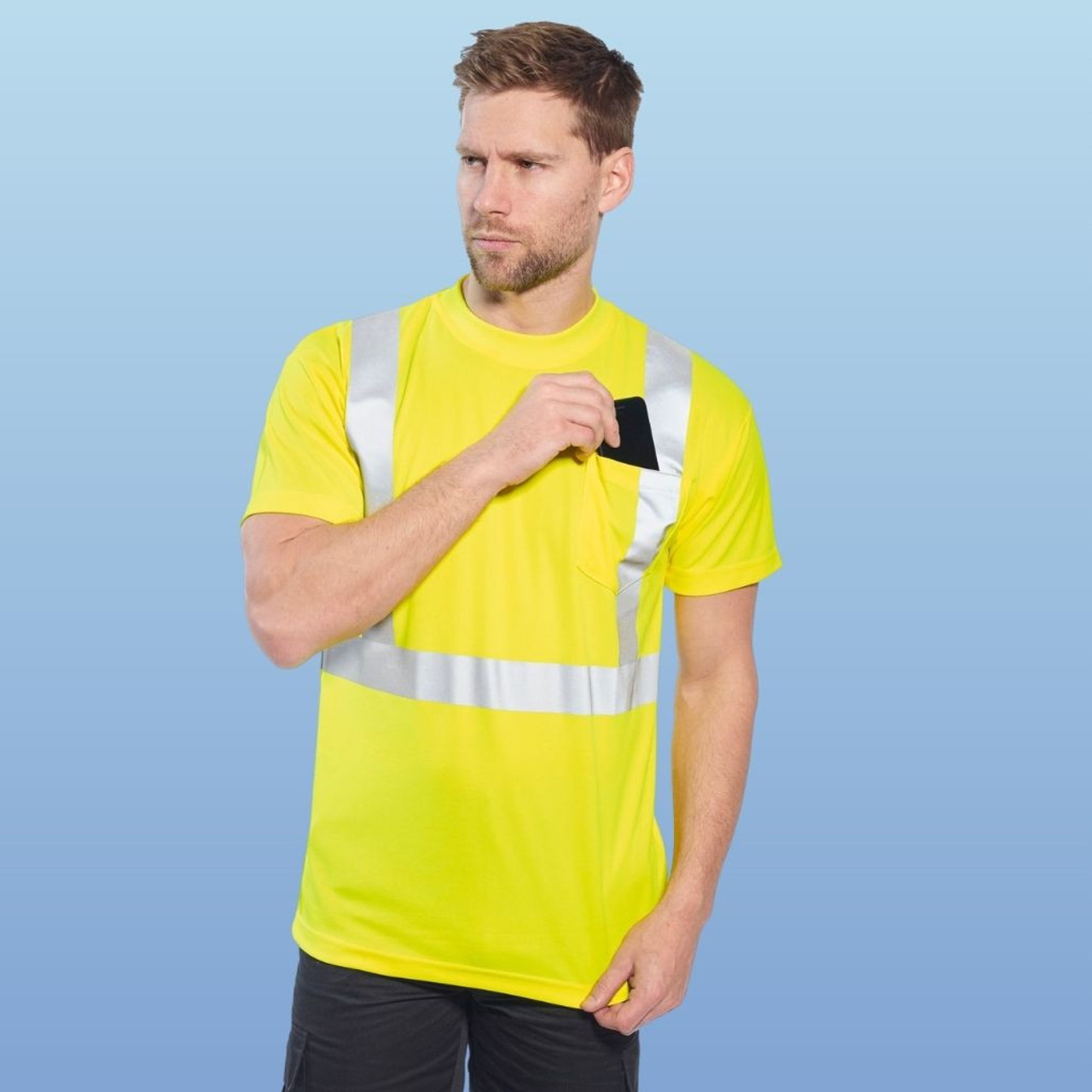 Hi-Vis 100% Cotton Safety T-Shirt | Pioneer