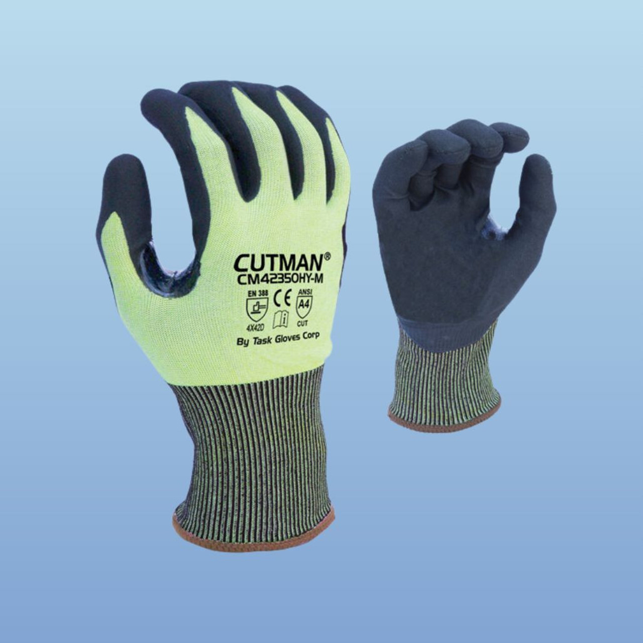 12- Thin Lightweight Nitrile Micro Foam Palm Grip Coated Protective Work  Gloves