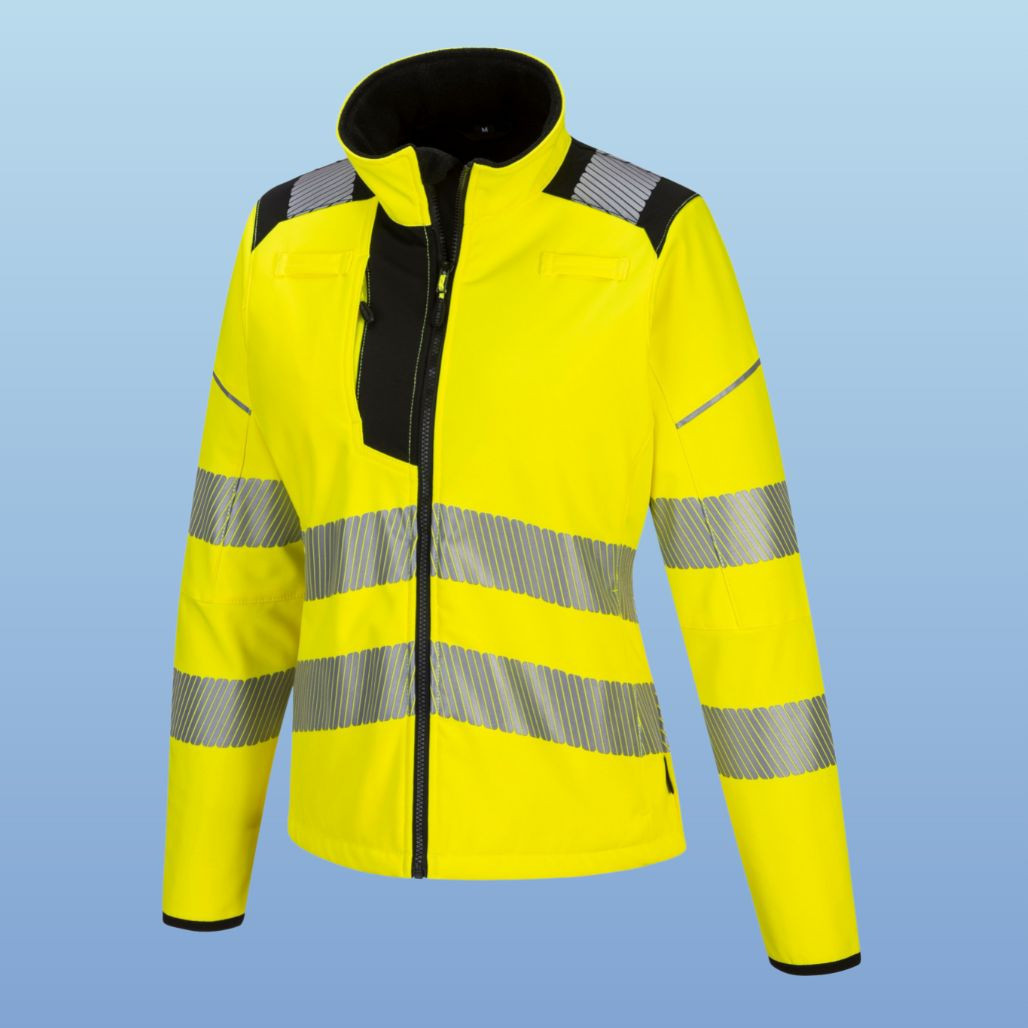 Portwest PW381 Ladies Hi-Vis Yellow Softshell Jacket