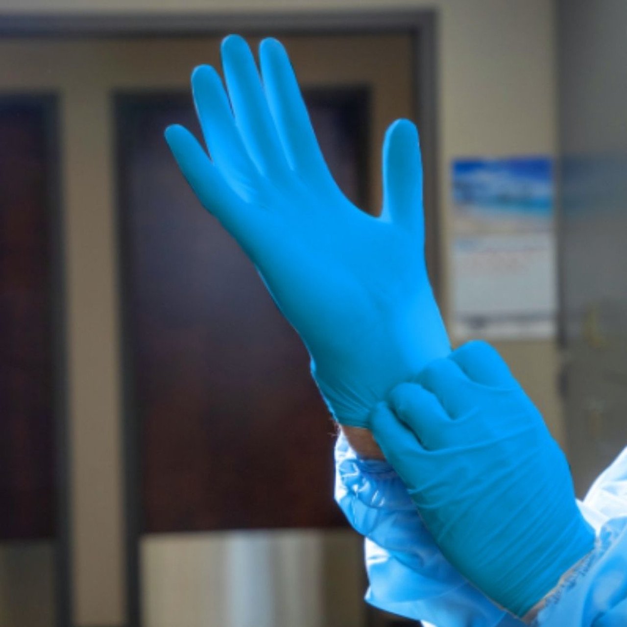 SafeSource Direct Blue Nitrile Exam Gloves Harmony