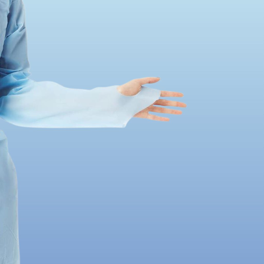 Medline Polyethylene Isolation Gowns with Thumb Loops