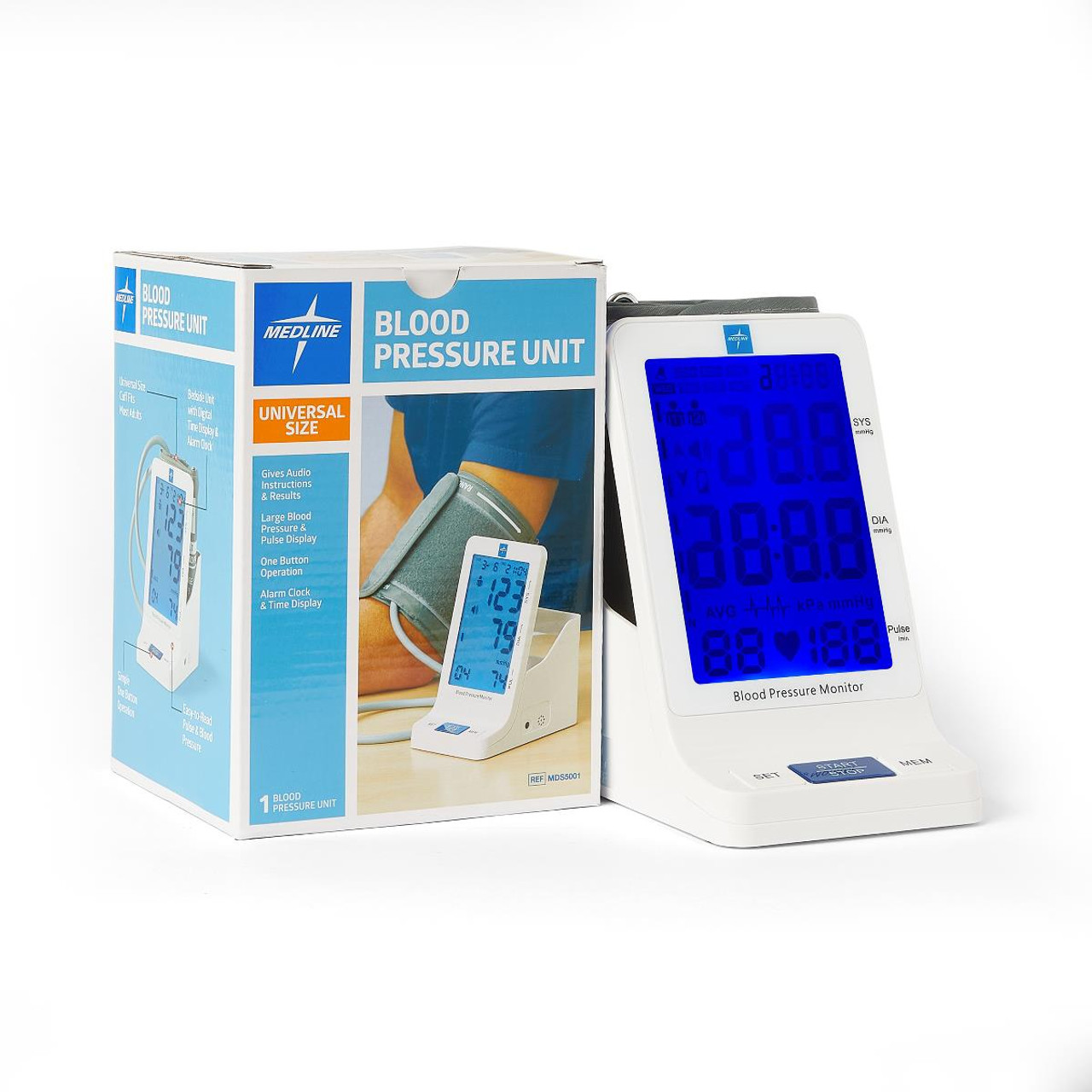 Medline Automatic Digital Upper Arm Blood Pressure Monitor Small