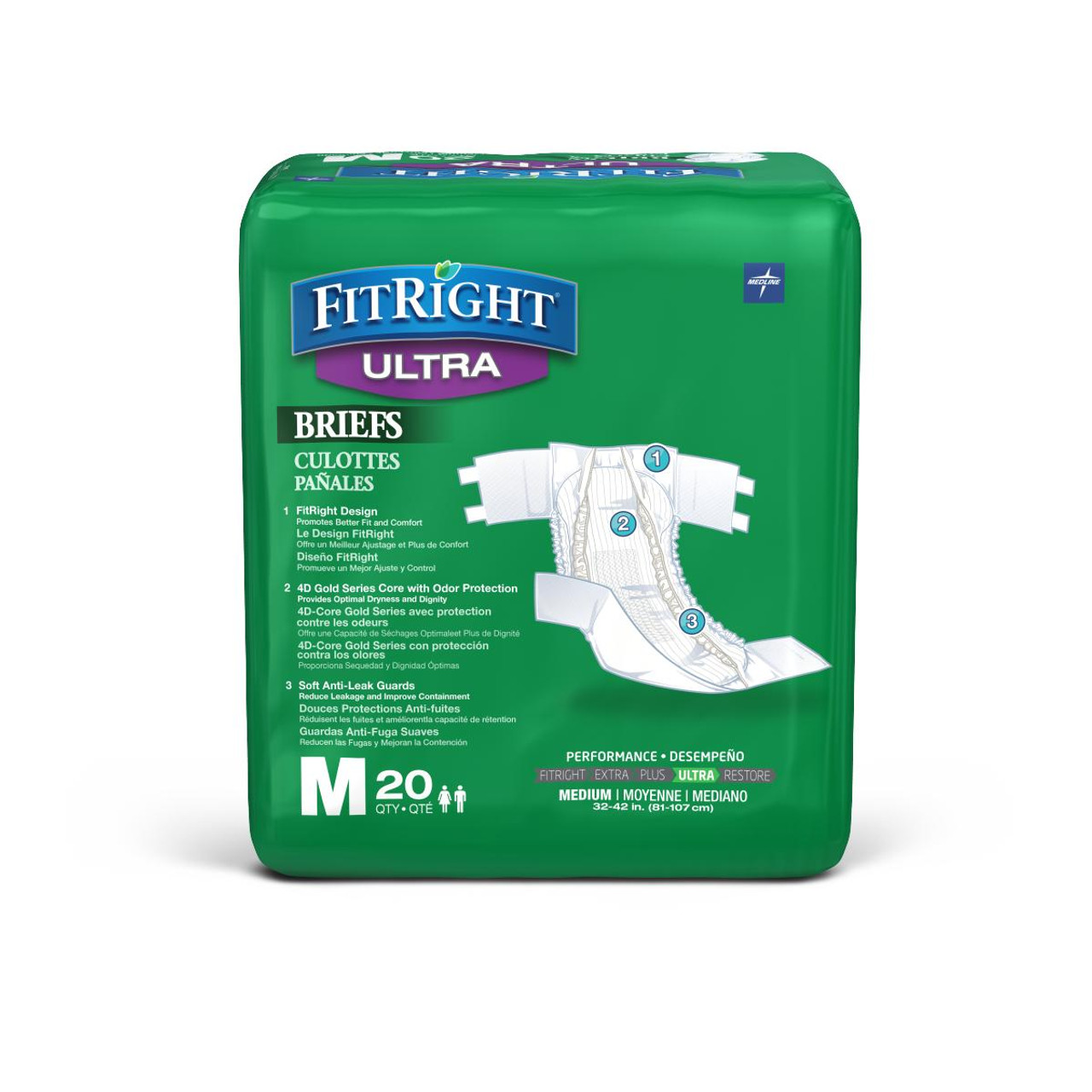 Medline FitRight Ultra Adult Incontinence Briefs