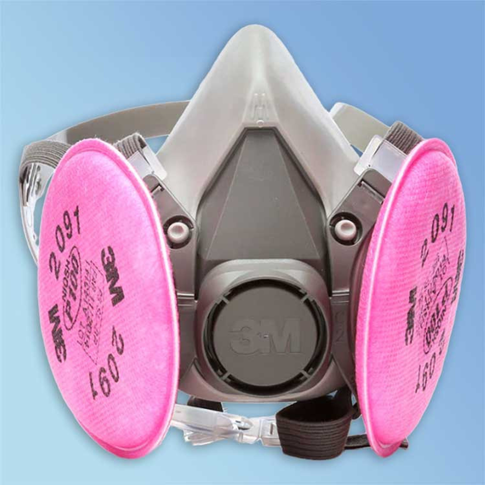 3M Premium Half Face Reusable Respirator Masks P100 Filters