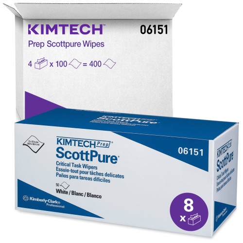 Kimtech Prep Scottpure Critical Task Wipes, 12" x 23", 400/case