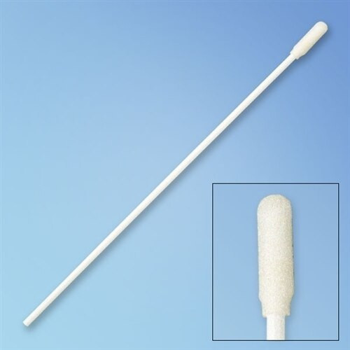 Puritan Medical Products 25-1506 1PF SOLID Puritan Sterile Foam Swab, Cylindrical Tip, 6 in., Solid Polystyrene Shaft