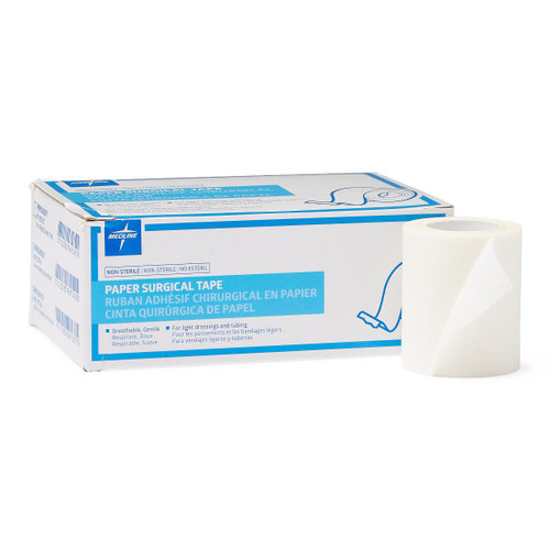 Medline Paper Medical Adhesive Tape, 1-3" Width Options, 10 yd. roll (PRM26000)