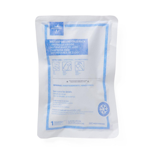 Medline Deluxe Sweatless Instant Cold Pack, 6.25" x 9.5", each (MDS148000)