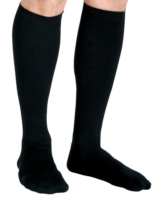 CURAD Compression Dress Socks, Knee High, Black, 1 pair