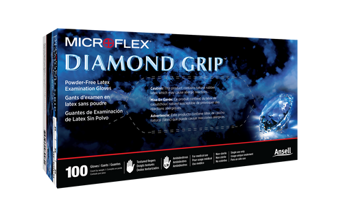 MICROFLEX Diamond Grip MF-300 Latex Medical Gloves, 6.3 mil