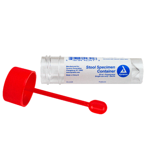 Dynarex 4234 Sterile Stool Specimen Containers, 30 mL, 100/case
