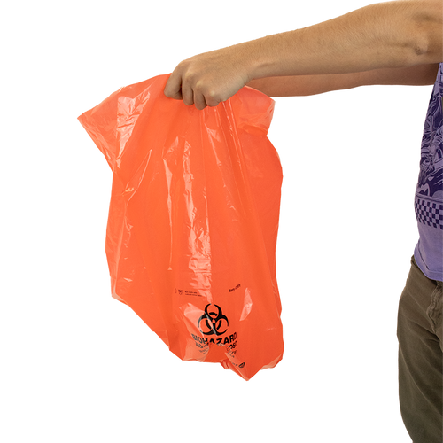 Dynarex 43202 Biohazard Bags, 24 x 25.6 in., 12 gal, 200/case