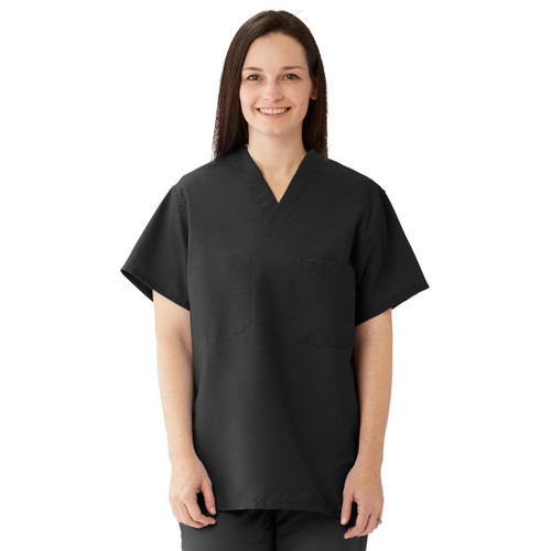 Medline ComfortEase 910 Unisex Reversible Scrub Top with 1 Pocket, 9 Color Options