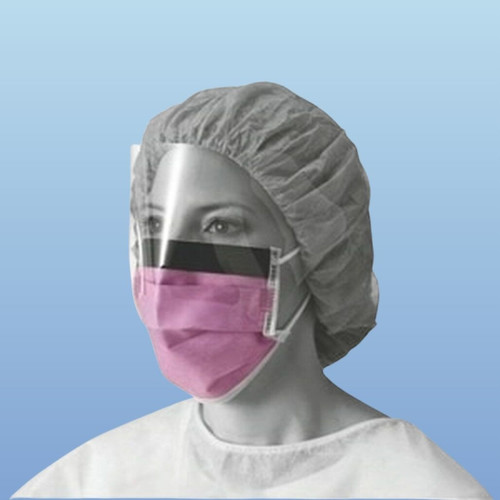 Medline Fluid-Resistant Face Mask with Eyeshield NON27410EL