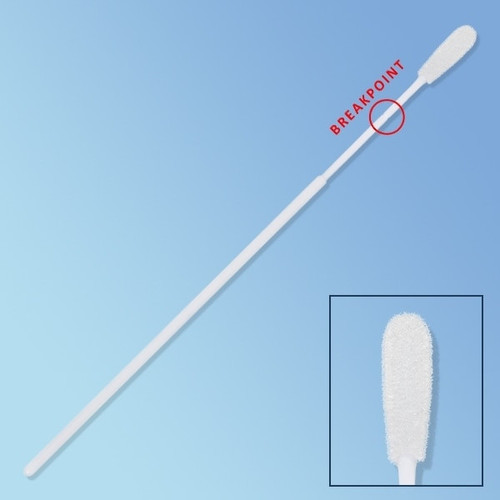 Puritan Medical Products  HydraFlock Flocked Swab Elongated Tip, 6", Polystyrene Shaft, Breakpoint 30mm, 1000/case