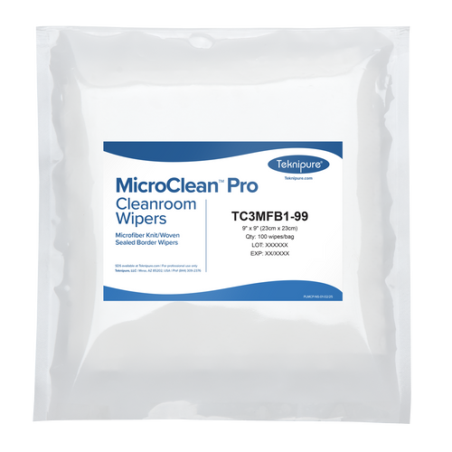  MicroClean™ Pro Microfiber Sealed Border Wipers, 9″x9″