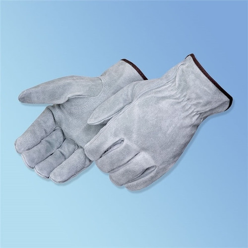 Liberty Safety 8247 Pearl Gray Cowhide Driver Glove, Keystone Thumb, 12/pair