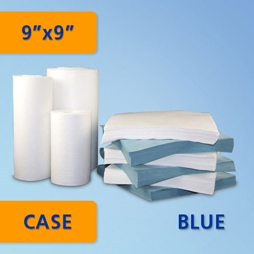 Teknipure  Polyester/Cellulose Nonwoven Blue Cleanroom Wipe, 9 x 9 in., 300/bag, 10/bags/case