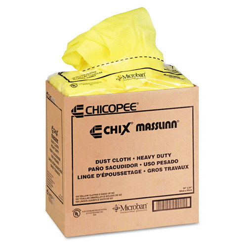 Chicopee  CHIX Masslinn Heavy-Duty Dust Cloths, 24.x 24 in., Yellow, 100/case