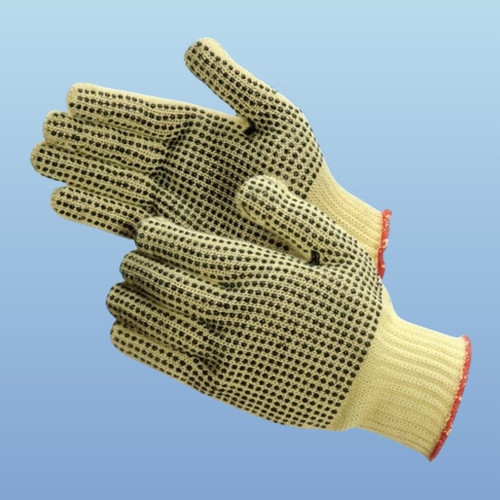 Liberty Safety 4815KC 100% Kevlar String Knit Gloves with Two-Sided PVC Dots, 12/pair