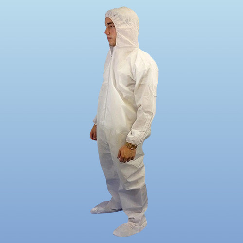 Plage ☆ coverall PureGard (17122) White PE Coated Coveralls with Hood and Boot