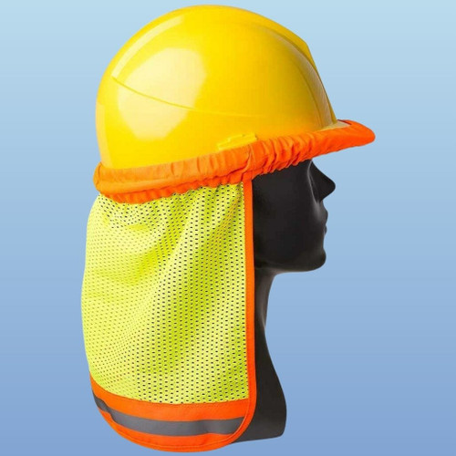 NS161G HiVizGard Hard Hat Neck Shade, Lime or Orange, ea