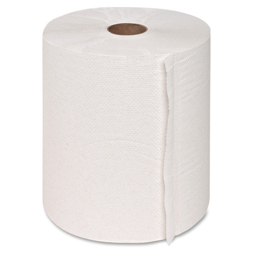 75004323 Genuine Joe Hardwound Roll Paper Towels, 800ft, White, 6/case