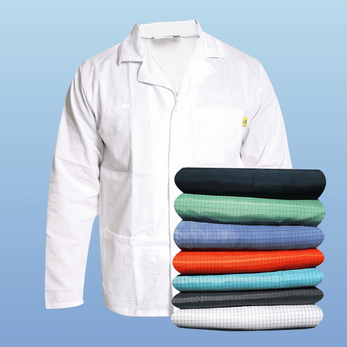 Cleanroom ESD Lab Coats, Snap Cuff