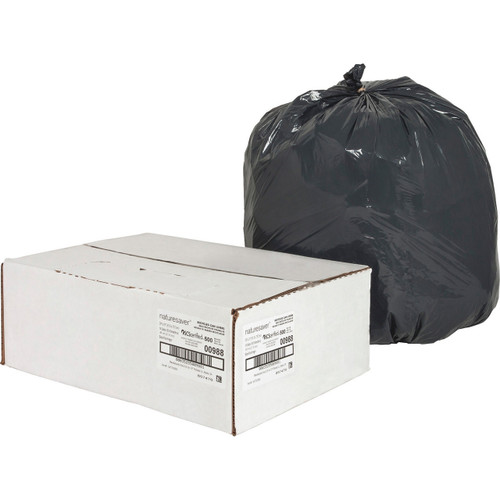 33 in. W x 40 in. H 35 Gal. 16 Micron Black High-Density Bags (250- Count)