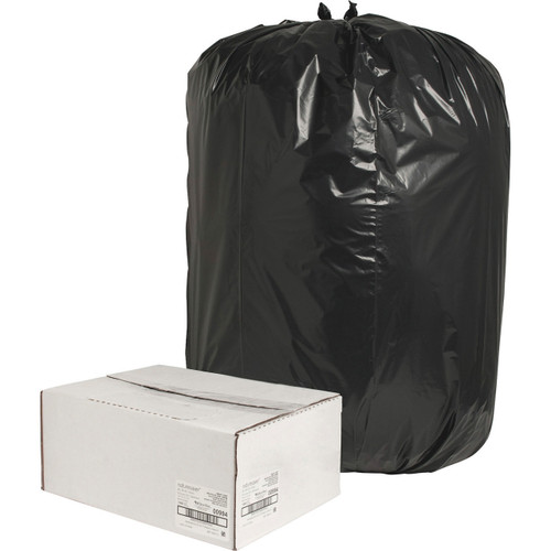 Nature Saver  Black Low Density Trash Can Liners, 38 x 58 in., 55 Gal, 1.65 Mil, 100/case