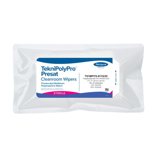 TekniSat Sterile Presaturated Cleanroom Wipe, 9