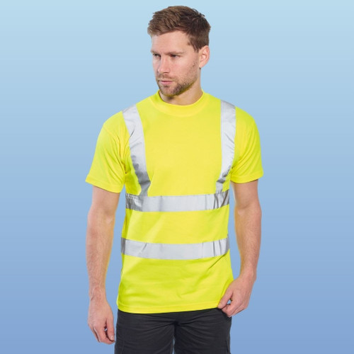 Portwest S170 Cotton Comfort Safety T-Shirt, Yellow or Orange