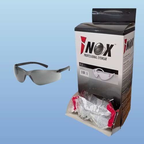 iNOX F-II Wrap Around Safety Glasses - Gray Lens