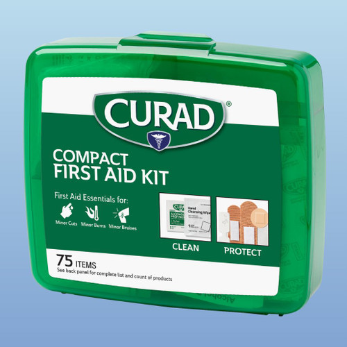 CURAD 75 Piece Compact Portable First Aid Kit, 6/case