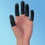 F6R-PF Suzuki ESD Static Dissipative 4 mil Black Latex Finger Cots, 720/bag
