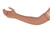 Arm Sleeve with Thumb Loop, Beige with Red Stripe, Size S, 15.5" Length, 8.5" Circumference, 1 PR/PR