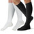 CURAD Cushioned Compression Socks, Knee High, 15-20 mmHg, Black and White options