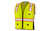 Kishigo 1513 Premium Black Series Heavy Duty Safety Vest, Lime, ANSI Class 2