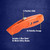 Irwin Hi-Vis Retractable Utility Knife, 6-1/2 Length, Bi-Metal Blade, Orange