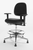 Cramer ESD Fusion r+ Lab Chair, Cleanroom ISO Class 5, Black, 4-way Adjust, Desk or High Height
