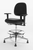 Cramer ESD Fusion Lab Chair, Cleanroom ISO Class 5, Black, 4-way Adjust, Desk or High Height