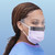 Medline NON27410EL Fluid-Resistant Face Masks with Eyeshield, Purple, 25/box
