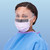 Medline NON27410EL Fluid-Resistant Face Masks with Eyeshield, Purple, 25/box