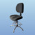 Estatec  ESD Chair, Fabric and Metal, 4 Height Options