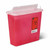 Patient Room Sharps Containers, 5 quart, Red or Clear