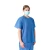 Unisex Disposable Blue Scrub Shirts, Round Neck, 30/case, 6 Sizes
