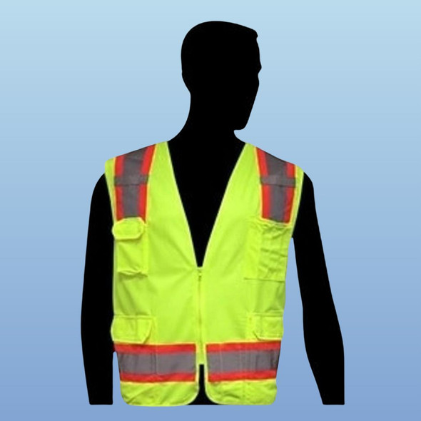 HivizGard C16012G Class 2 Solid Front/Mesh Back Surveyors Vest
