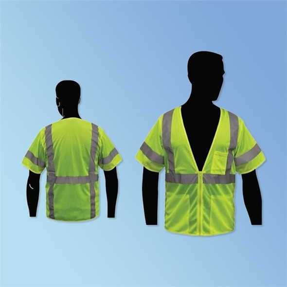 HiVizGard C16004G HivizGard Class 3 Mesh Safety Vest with Sleeves, Lime Green, each