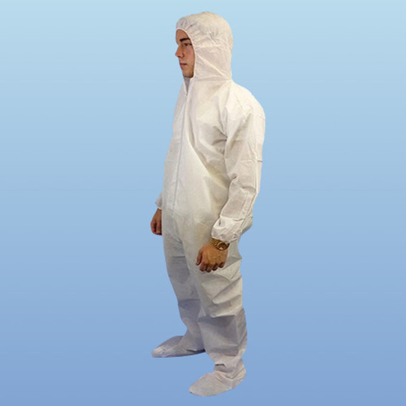 Polyethylene (PE) Coated Coveralls with Hood and Boot